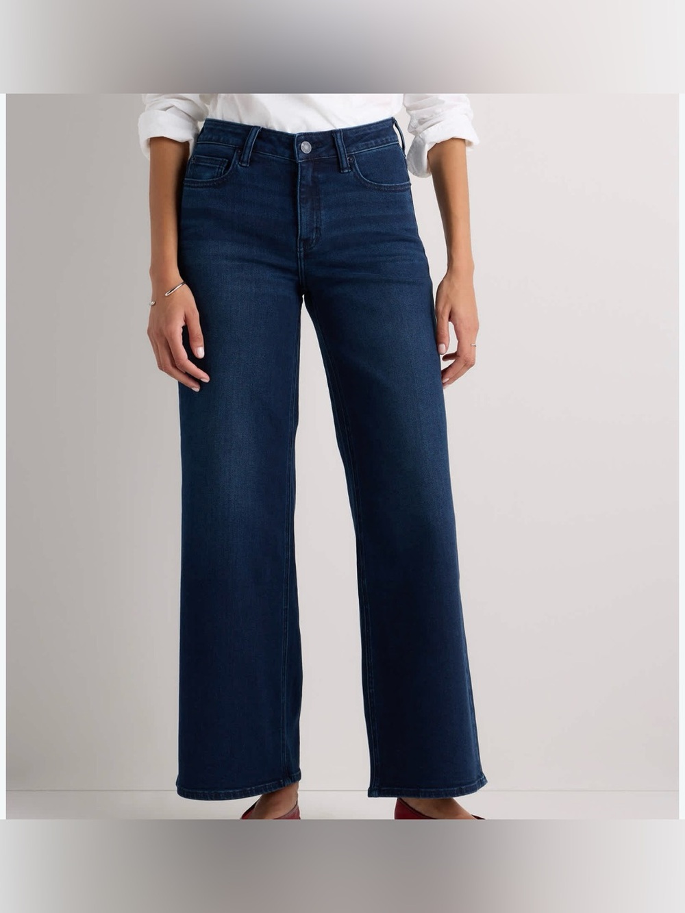 Quince size 27 Bella Stretch wide leg jeans